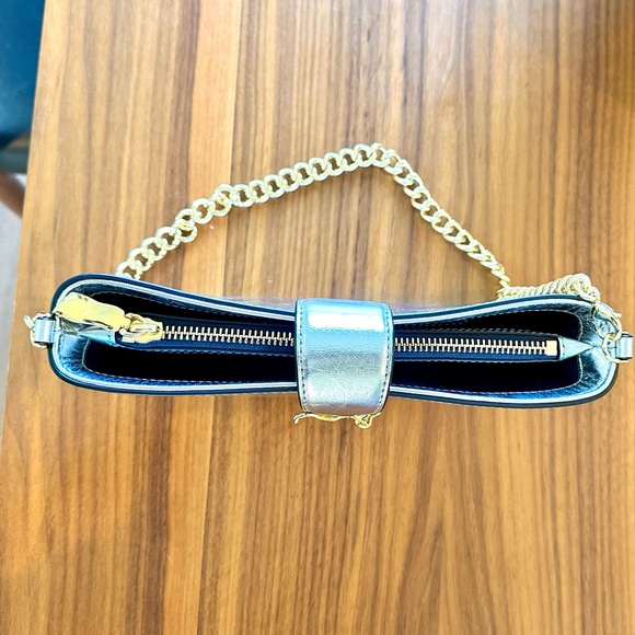 Alexis Bittar Convertible Crossbody Handbag - Silver w/ Gold Hardware - Like New - Picture 10 of 13